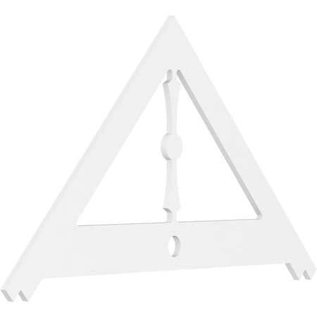 Ekena Millwork Pitch Artisan Architectural Grade PVC Gable Pediment, 60"W x 35"H x 1"P (14/12) GPP060X035X100ART